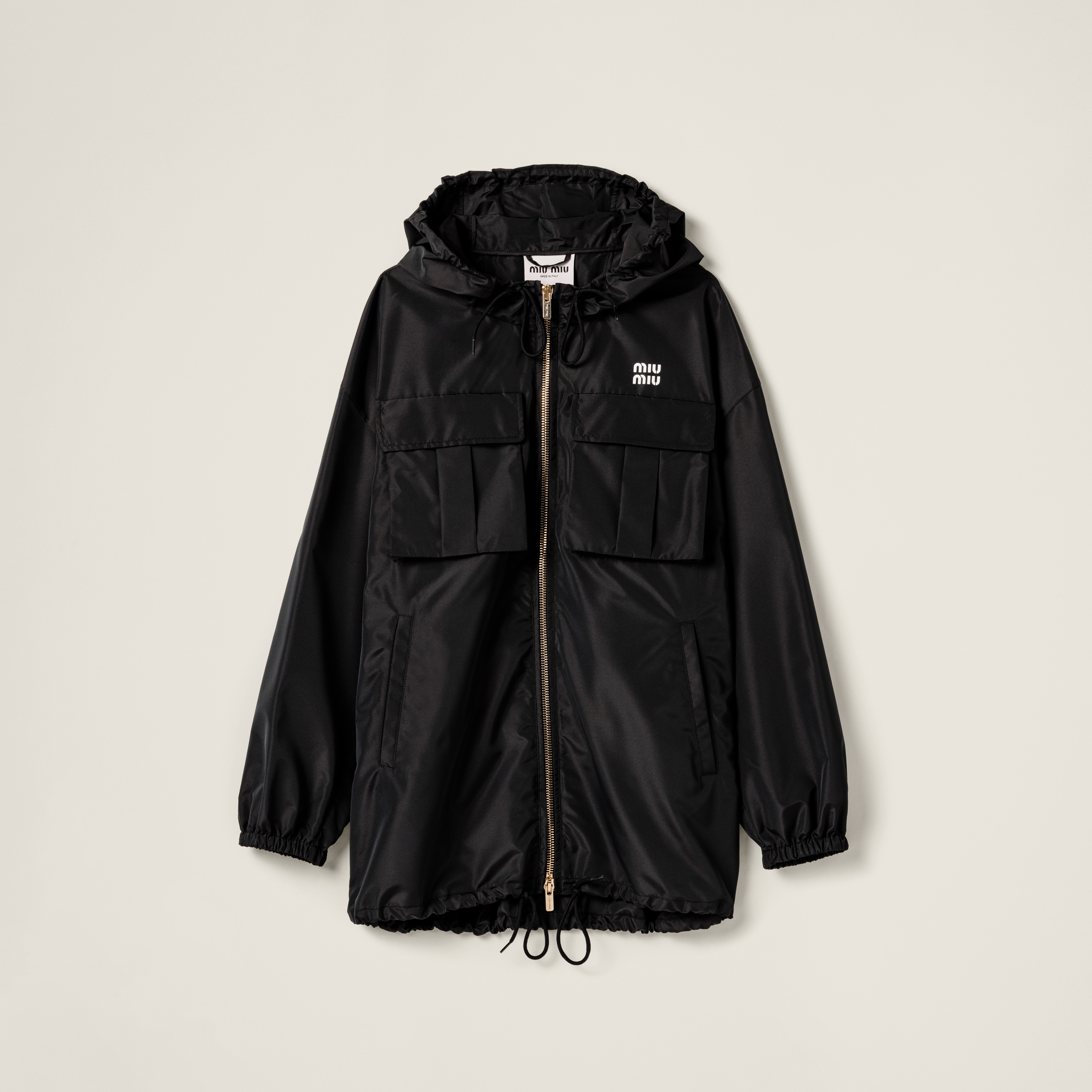 MIU MIU TECHNICAL FABRIC BLOUSON JACKET