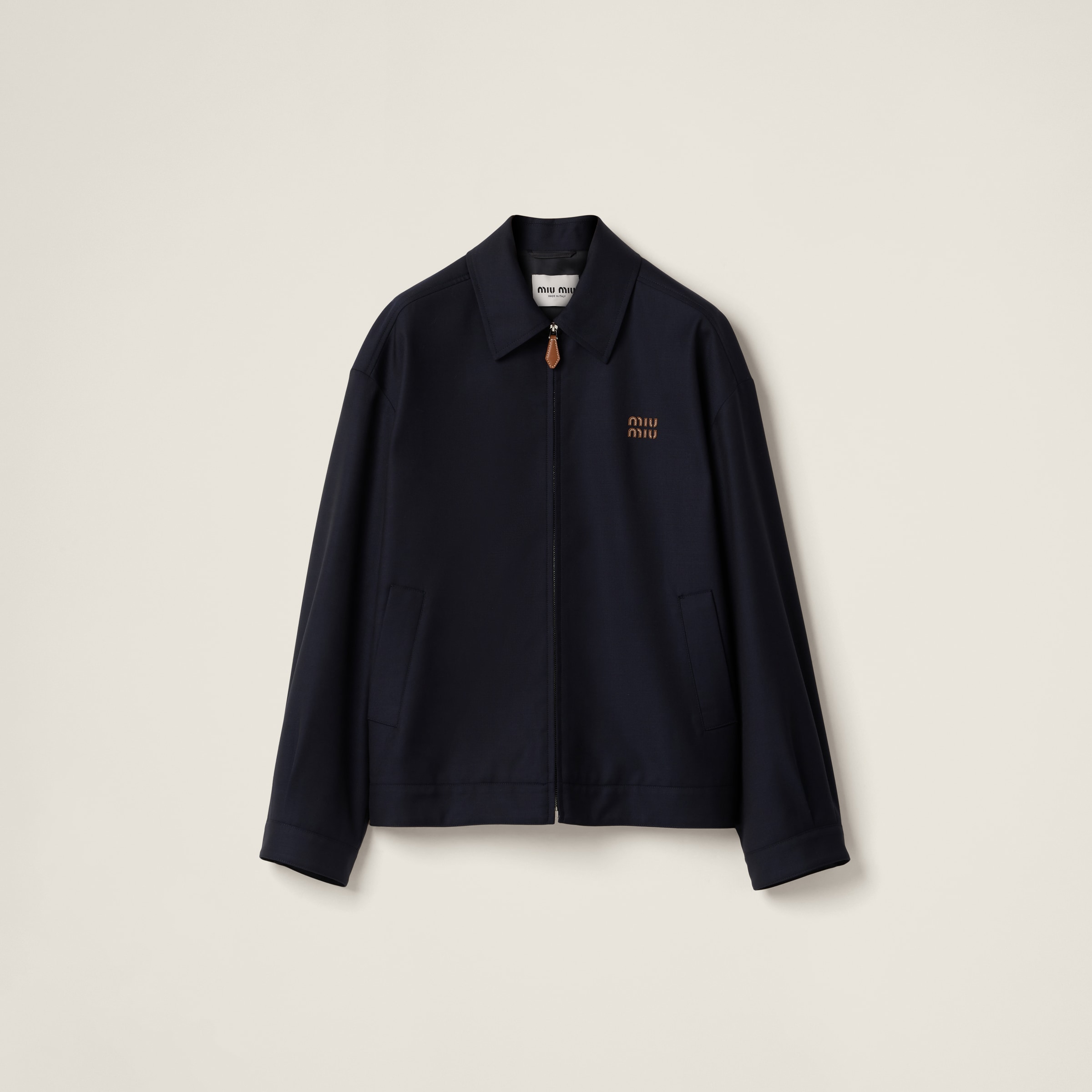 【日本入手困難】ミュウミュウ Batavia blouson jacket ブルゾン Navy Batavia Blouson Jacket | Miu Miu