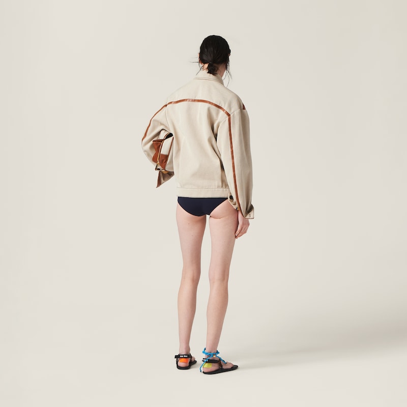 Blouson in canvas jacquard