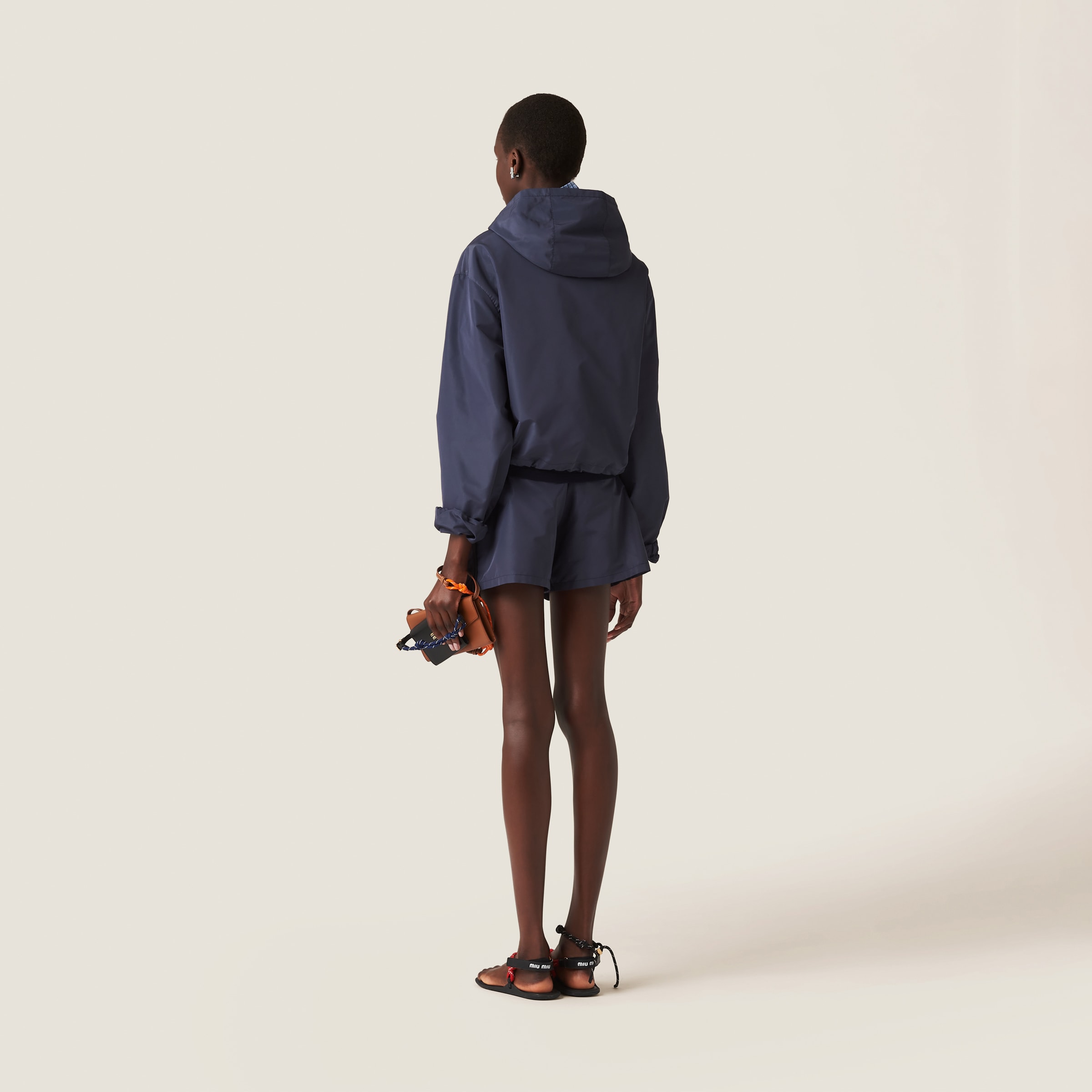 MIU MIU TECHNICAL FABRIC BLOUSON JACKET