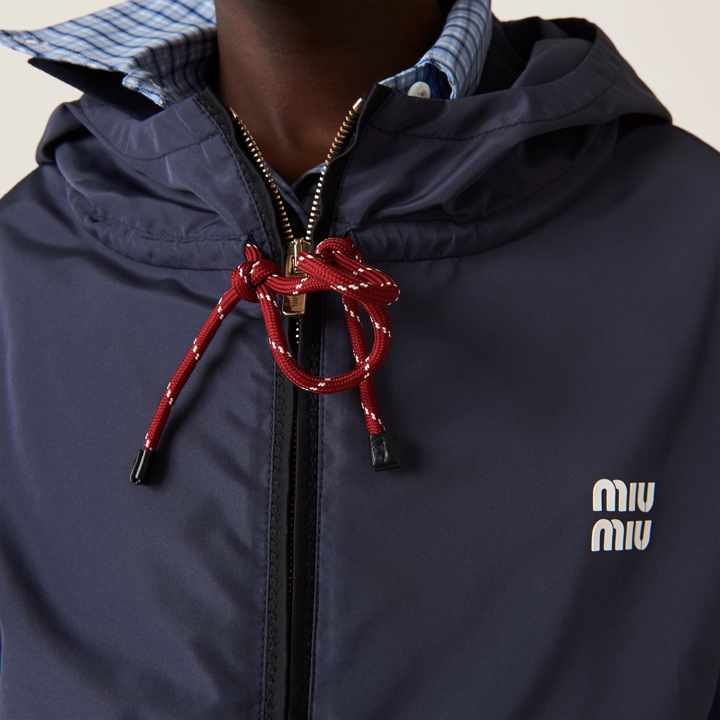 MIU MIU TECHNICAL FABRIC BLOUSON JACKET
