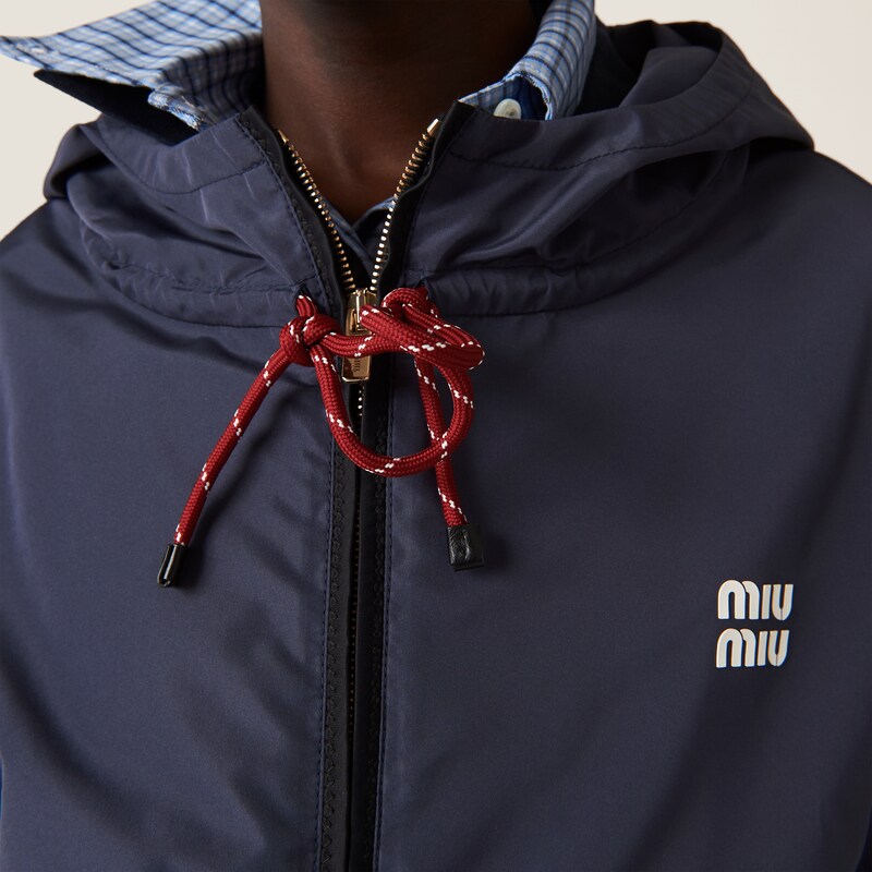 Technical fabric blouson jacket