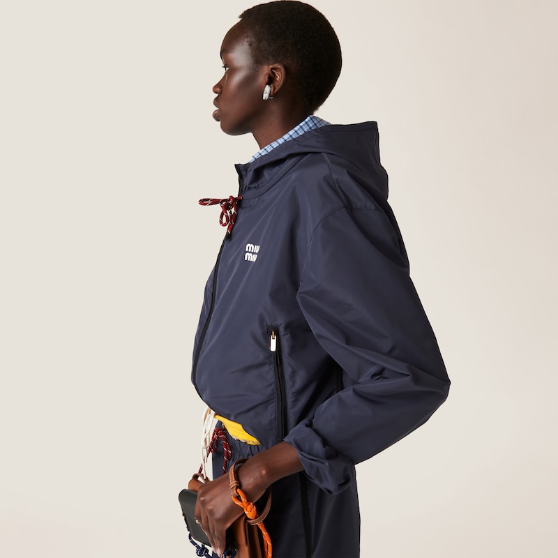 Technical fabric blouson jacket