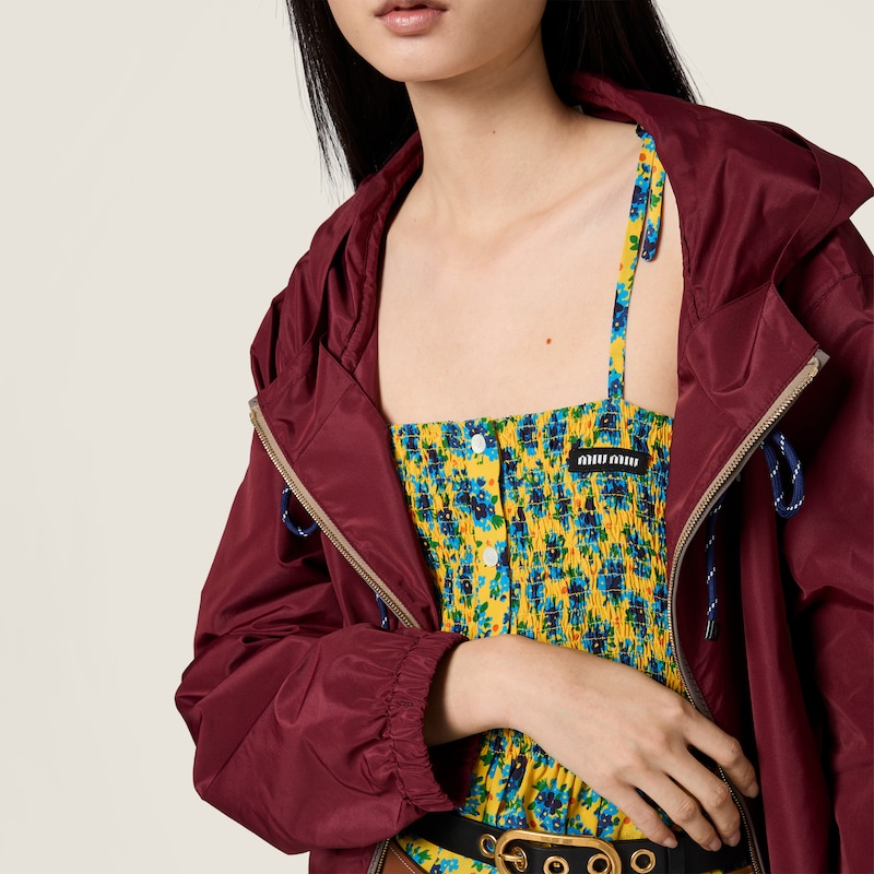 Technical fabric blouson jacket