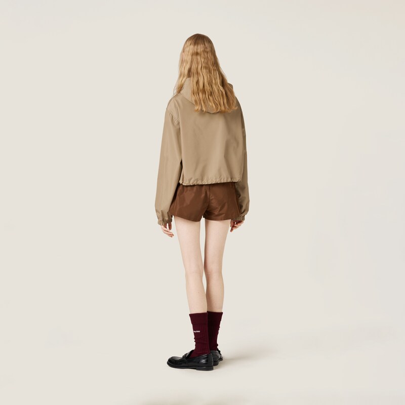 Technical fabric blouson jacket