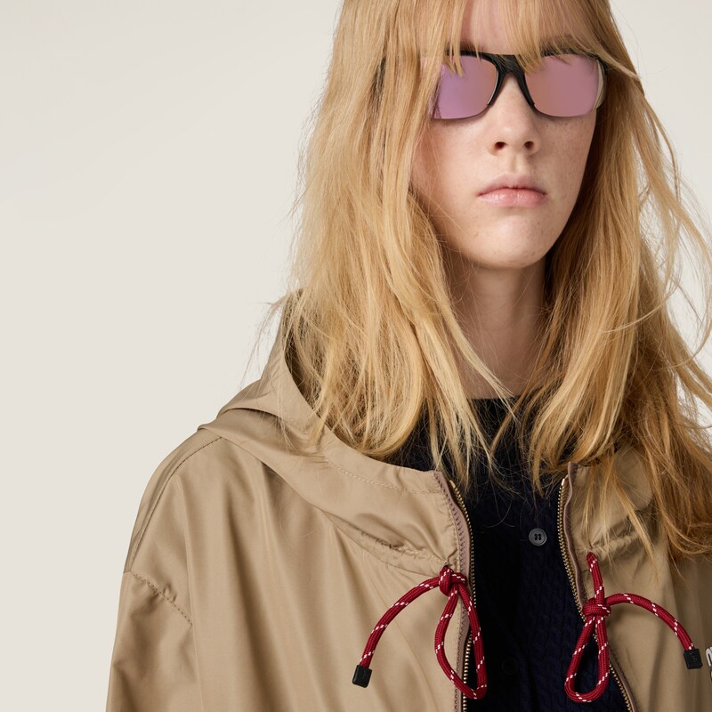 Technical fabric blouson jacket