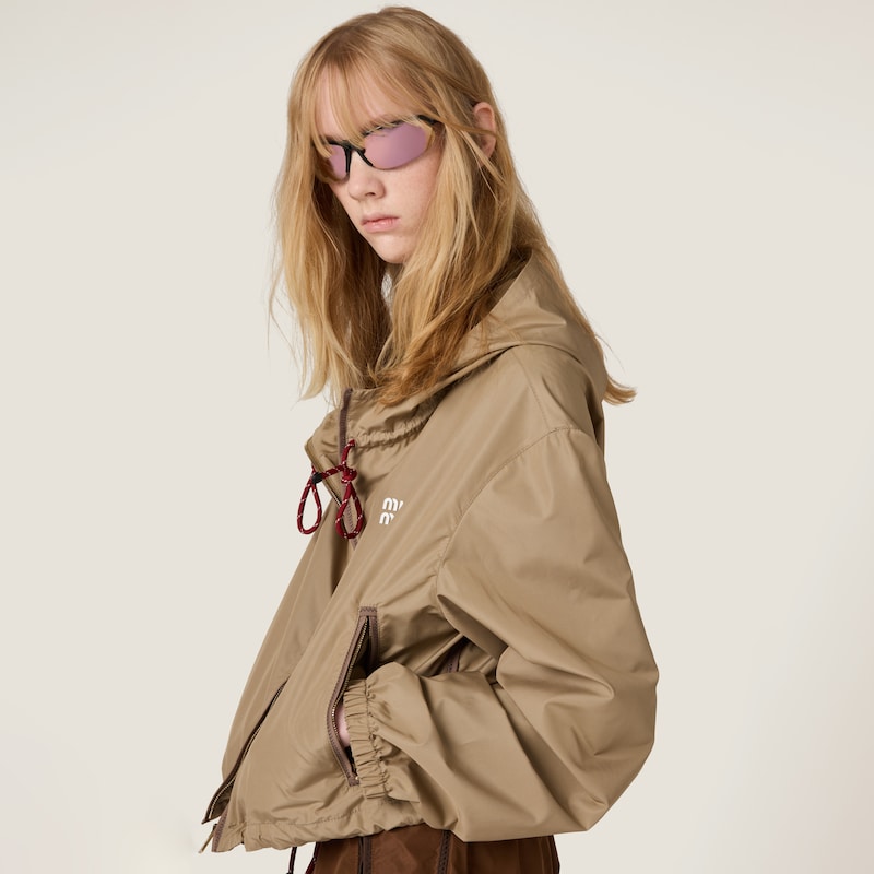 Technical fabric blouson jacket