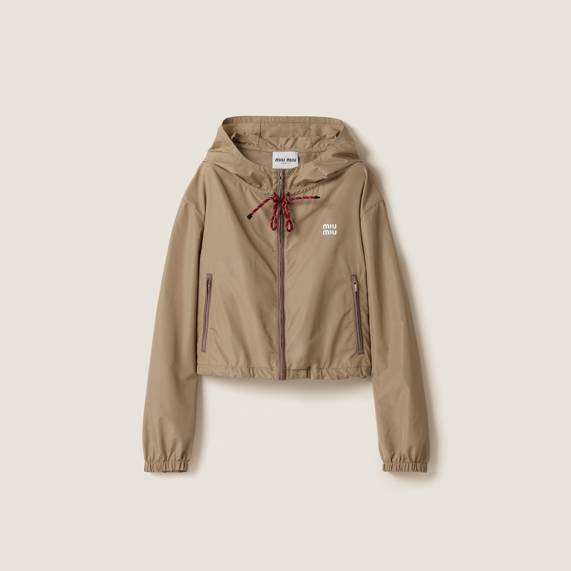 Technical fabric blouson jacket