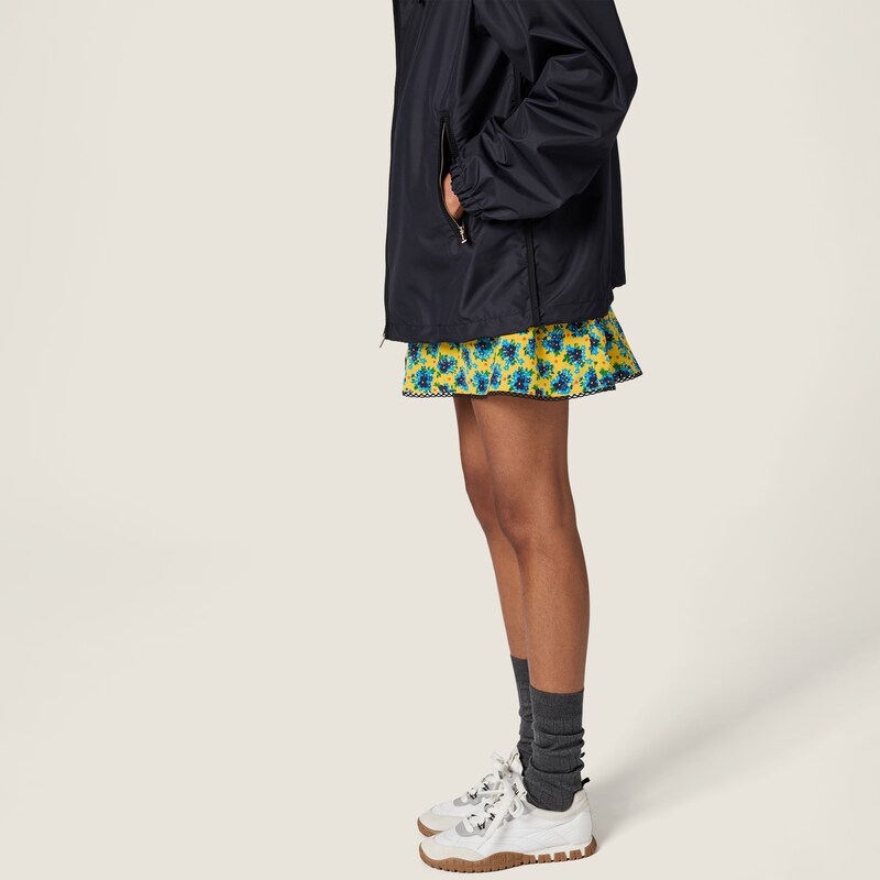 Technical fabric blouson jacket