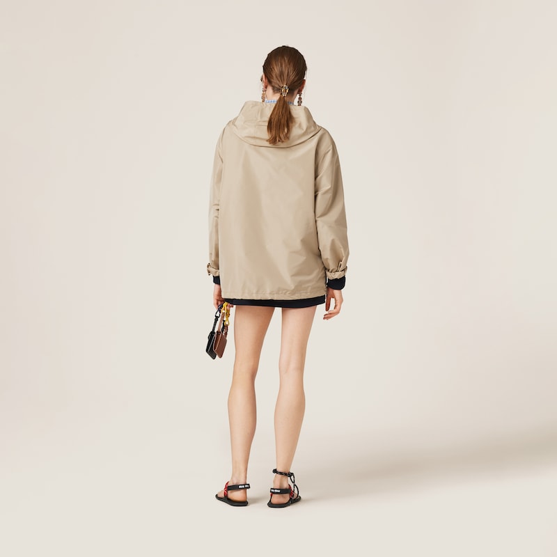 Technical fabric blouson jacket