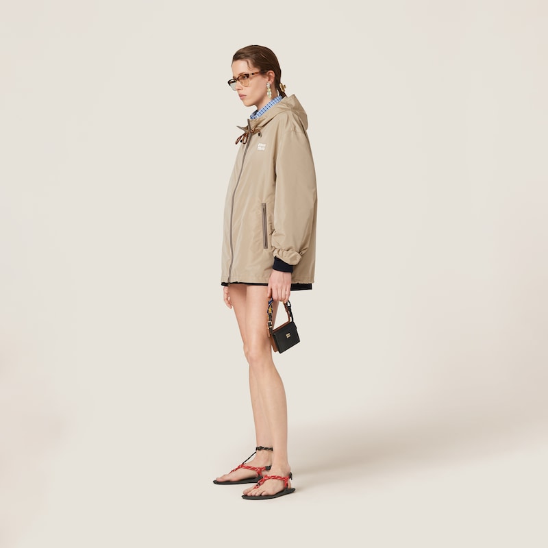 Technical fabric blouson jacket