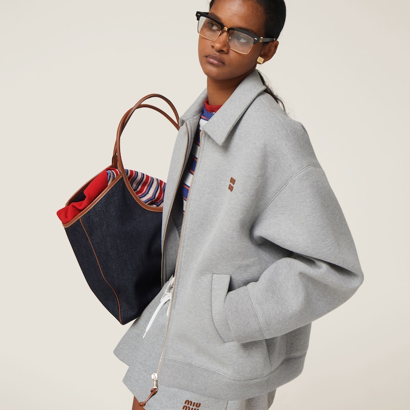 Jersey blouson jacket