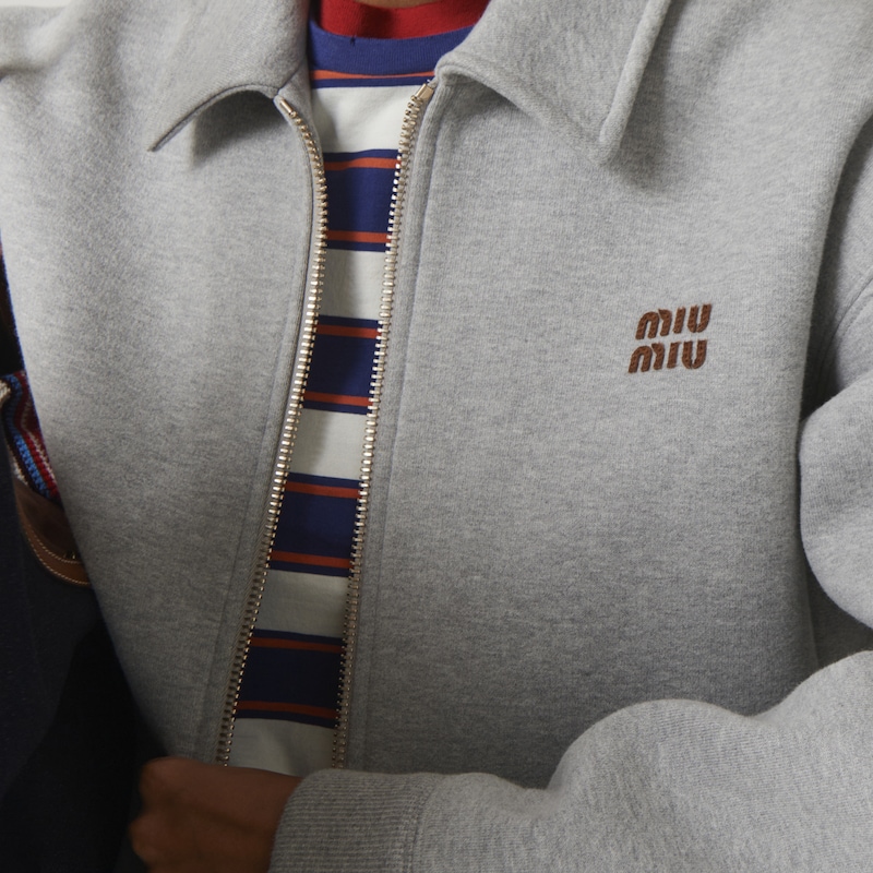 Jersey blouson jacket