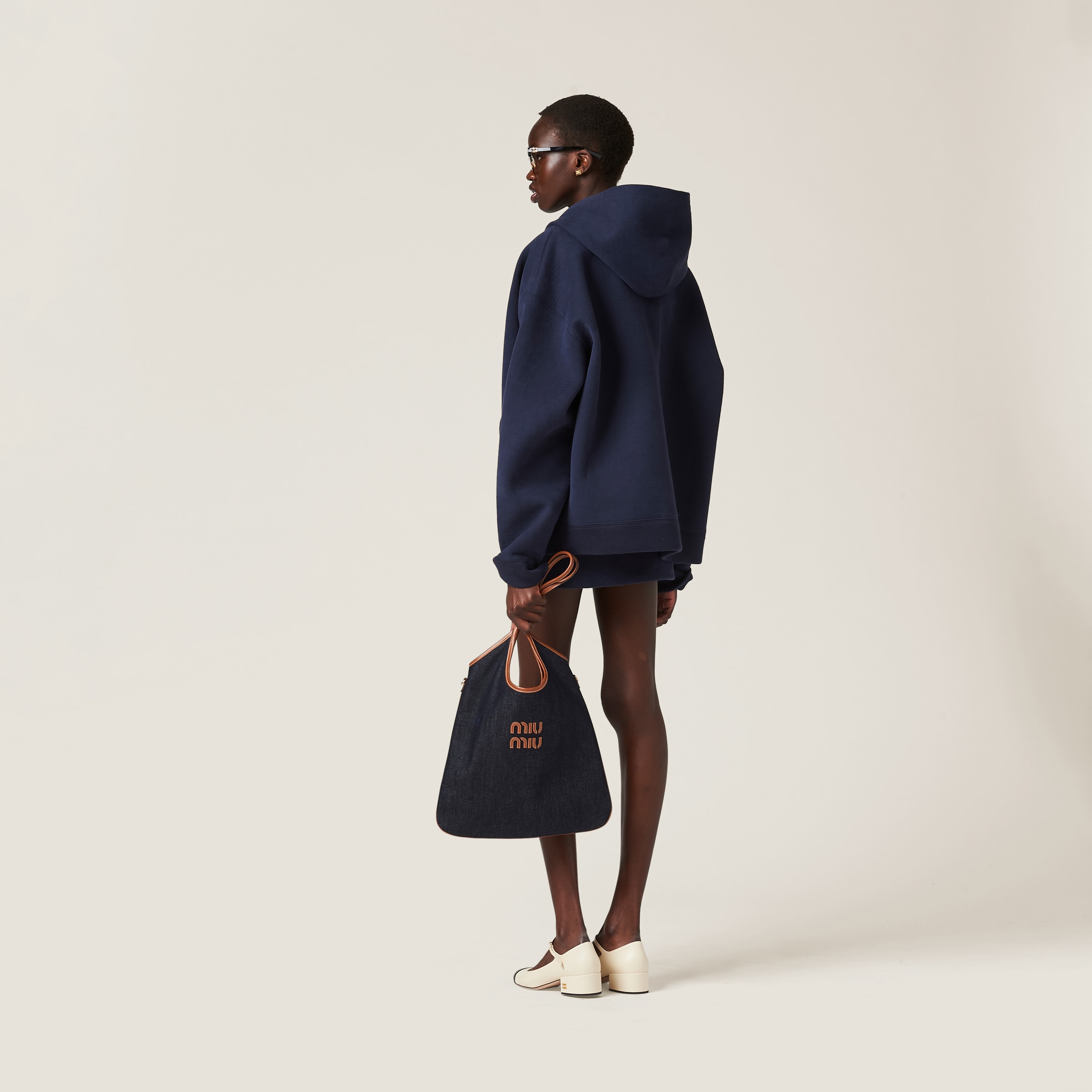MIU MIU JERSEY HOODIE JACKET