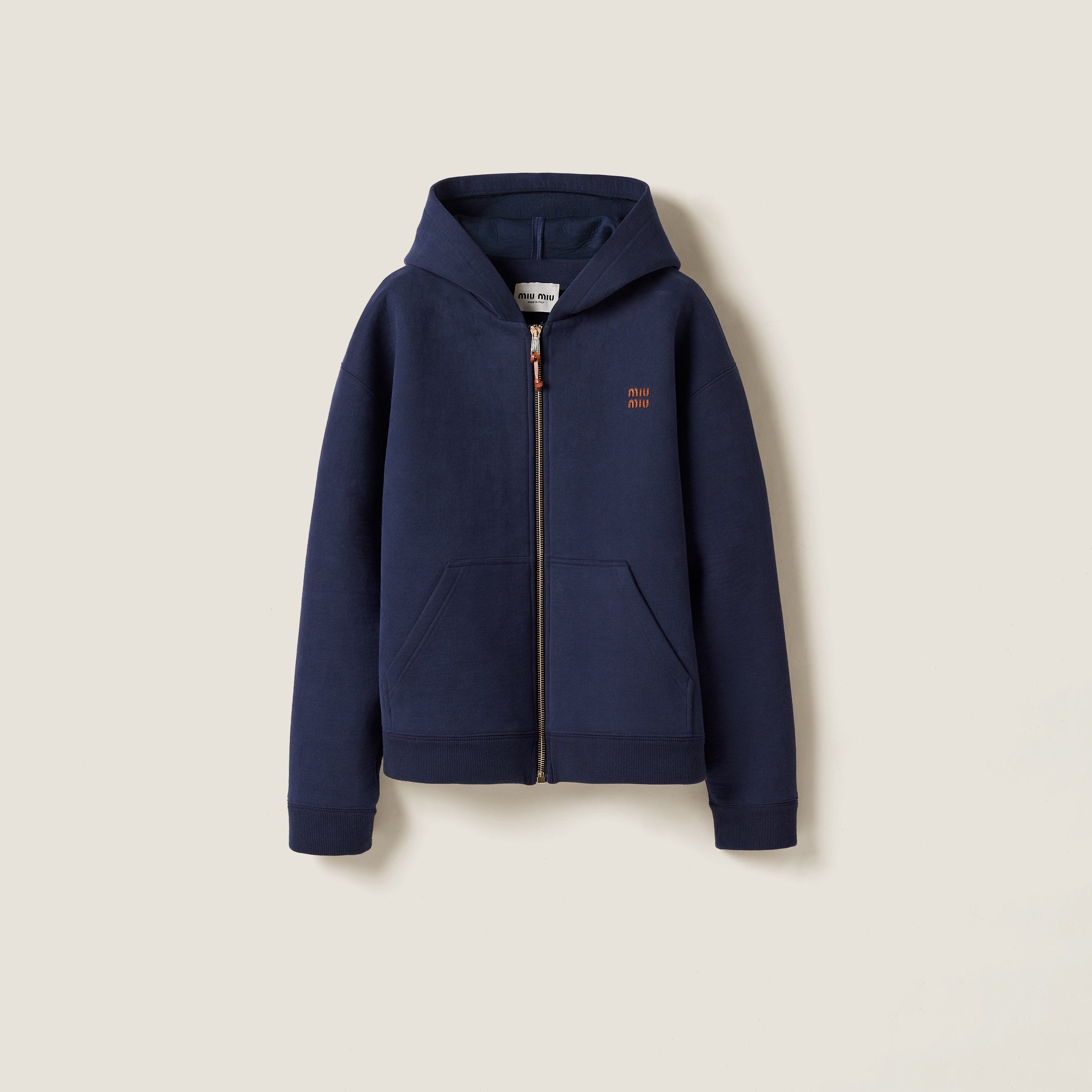 MIU MIU JERSEY HOODIE JACKET