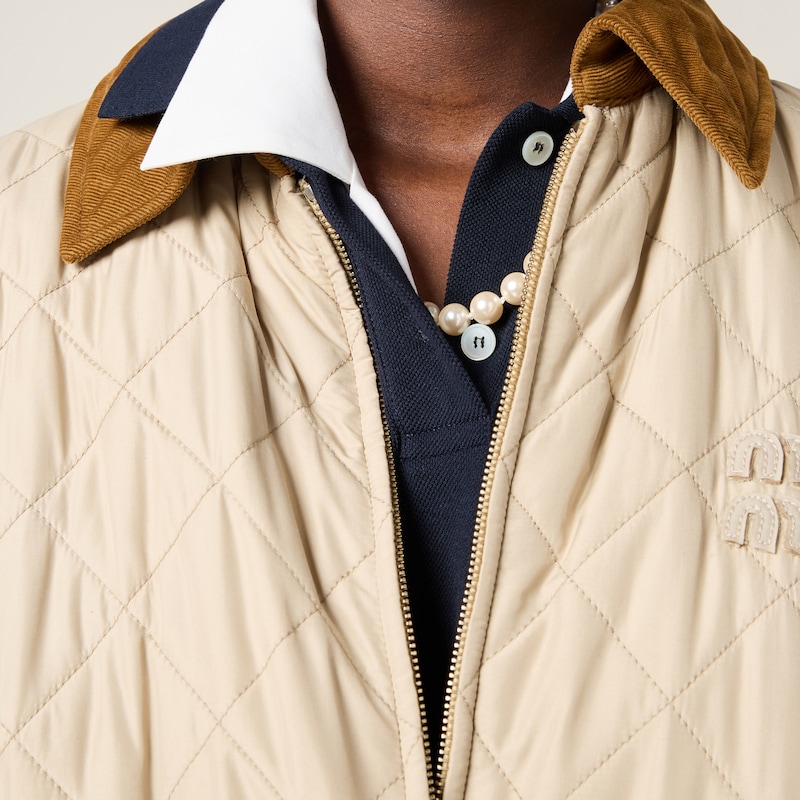 Technical fabric blouson jacket