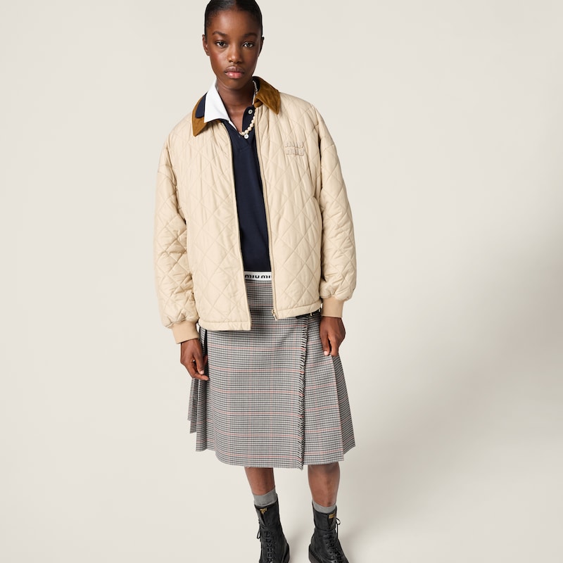 Technical fabric blouson jacket