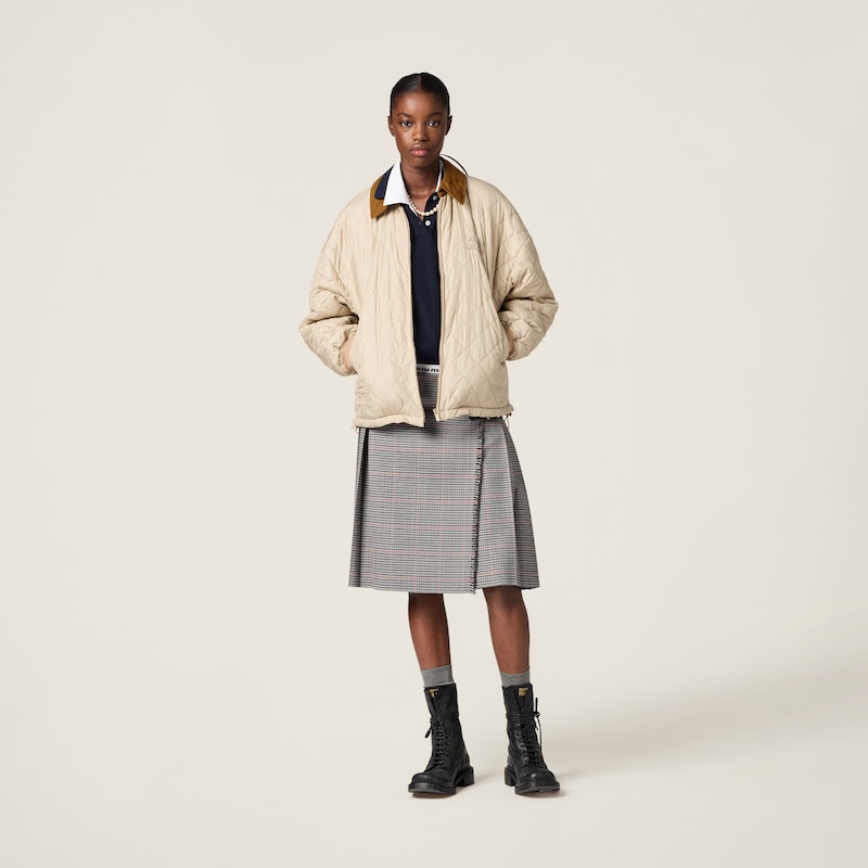 Technical fabric blouson jacket