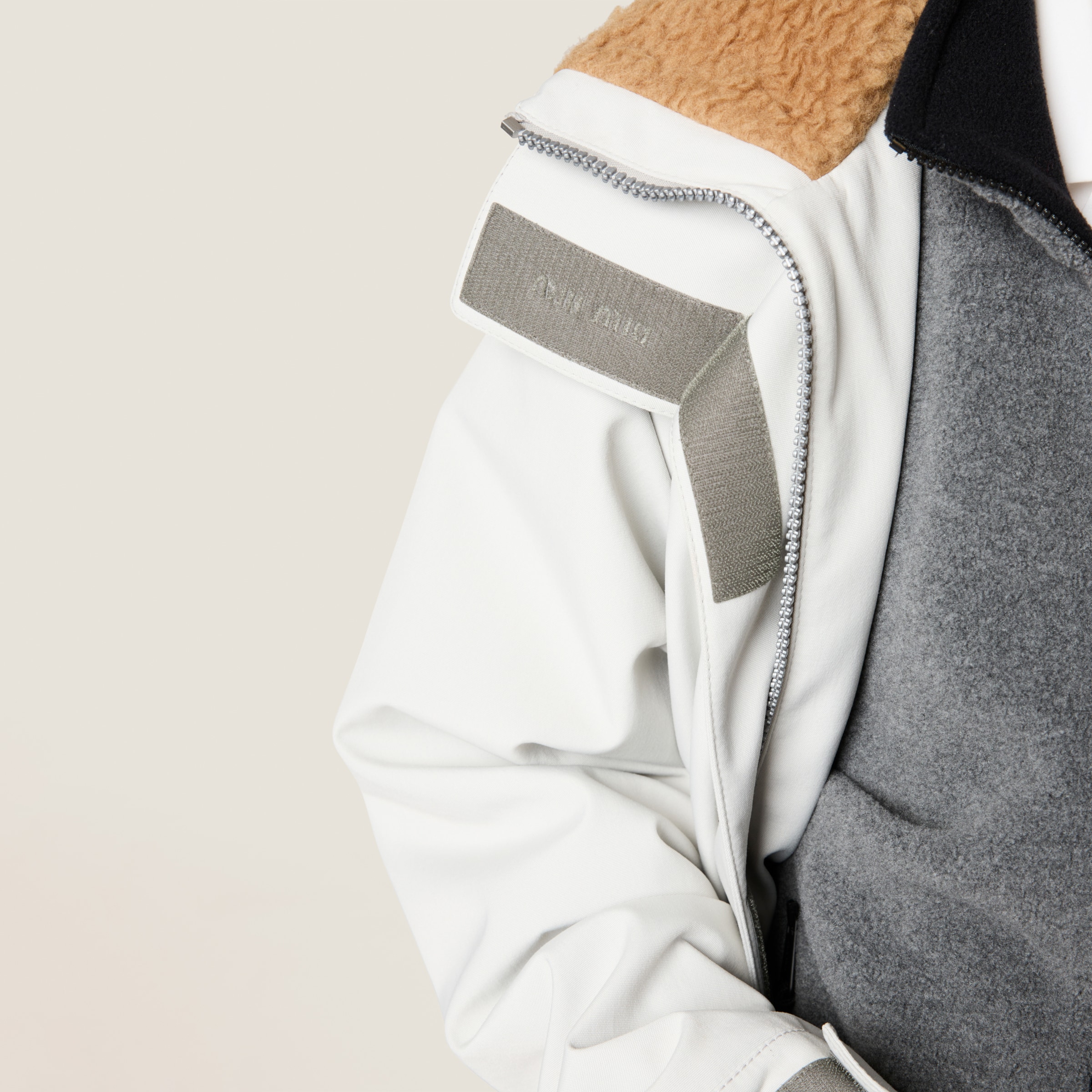 Miu Miu Cordura Blouson Jacket In White
