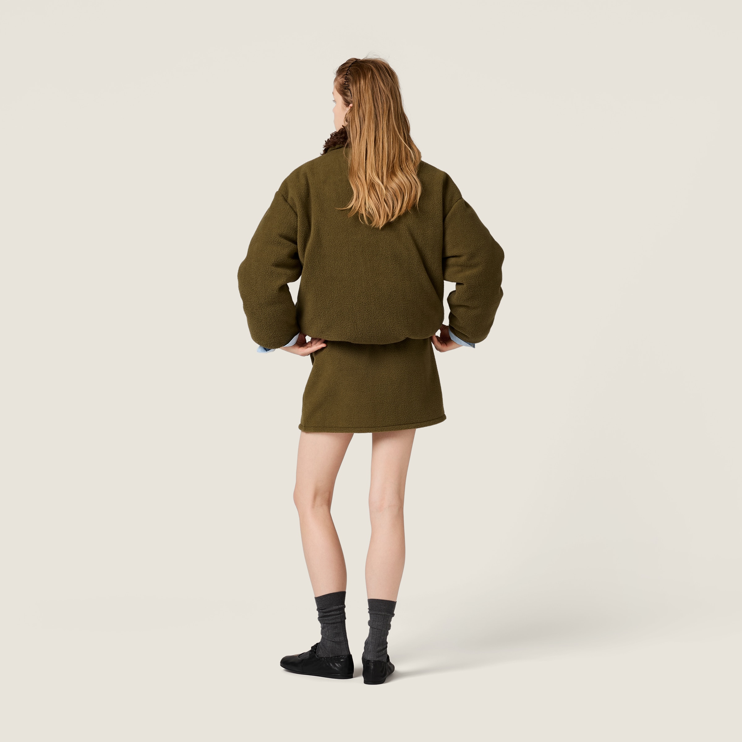 Fleece down jacket - thumbnail 3