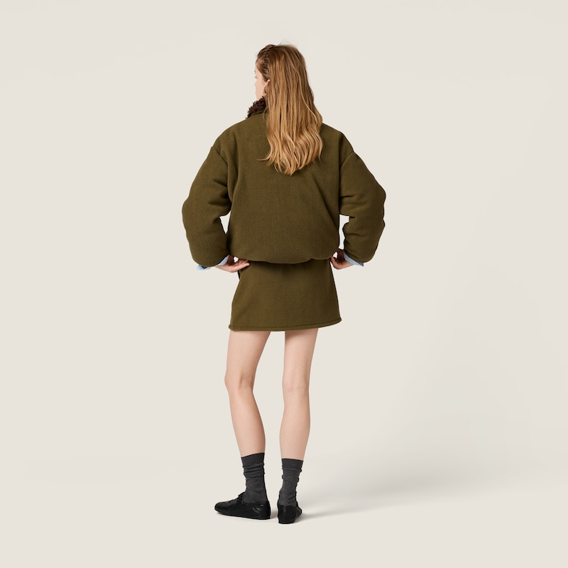 Fleece down jacket