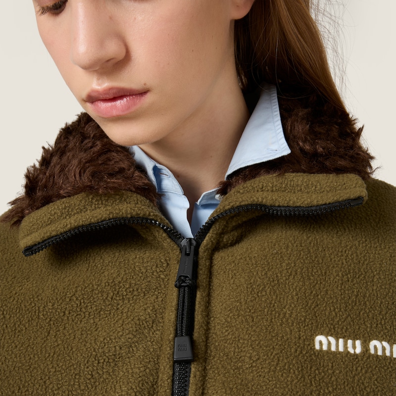 Fleece down jacket
