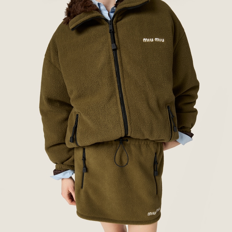 Fleece down jacket