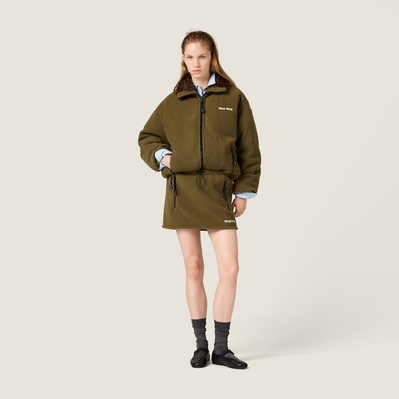 Fleece down jacket