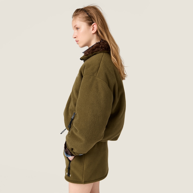 Fleece down jacket