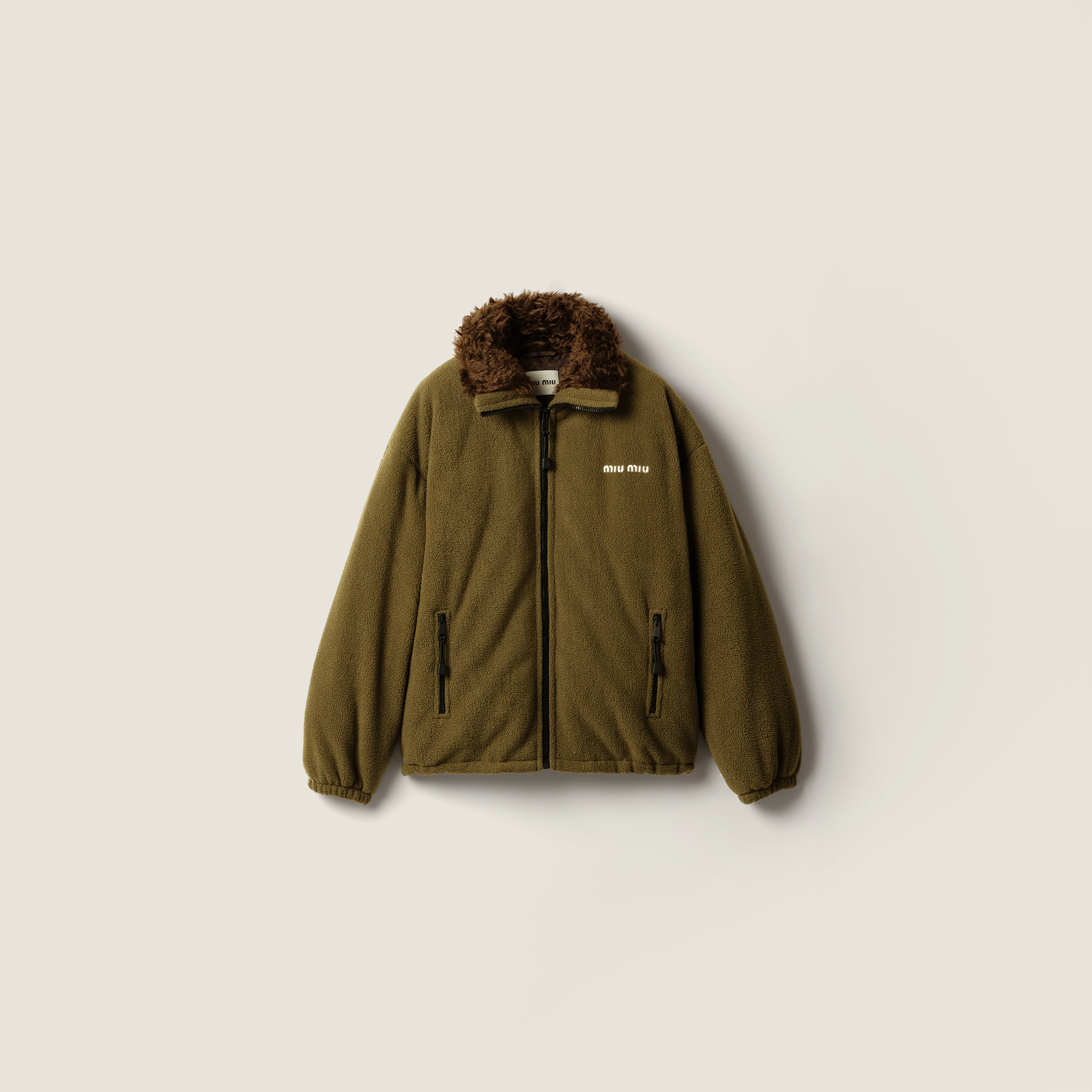 Fleece down jacket
