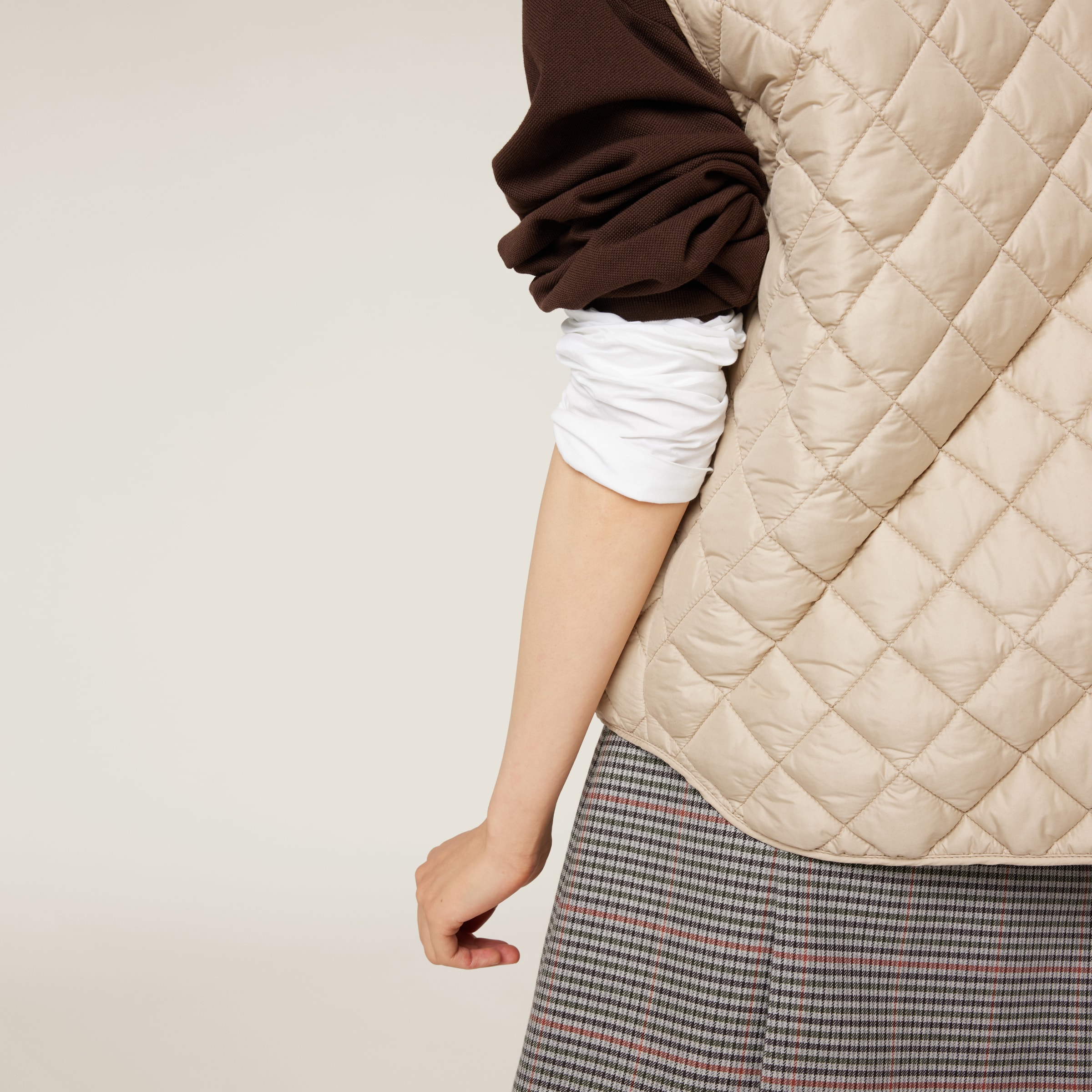 Sand Beige Technical Fabric Vest | Miu Miu