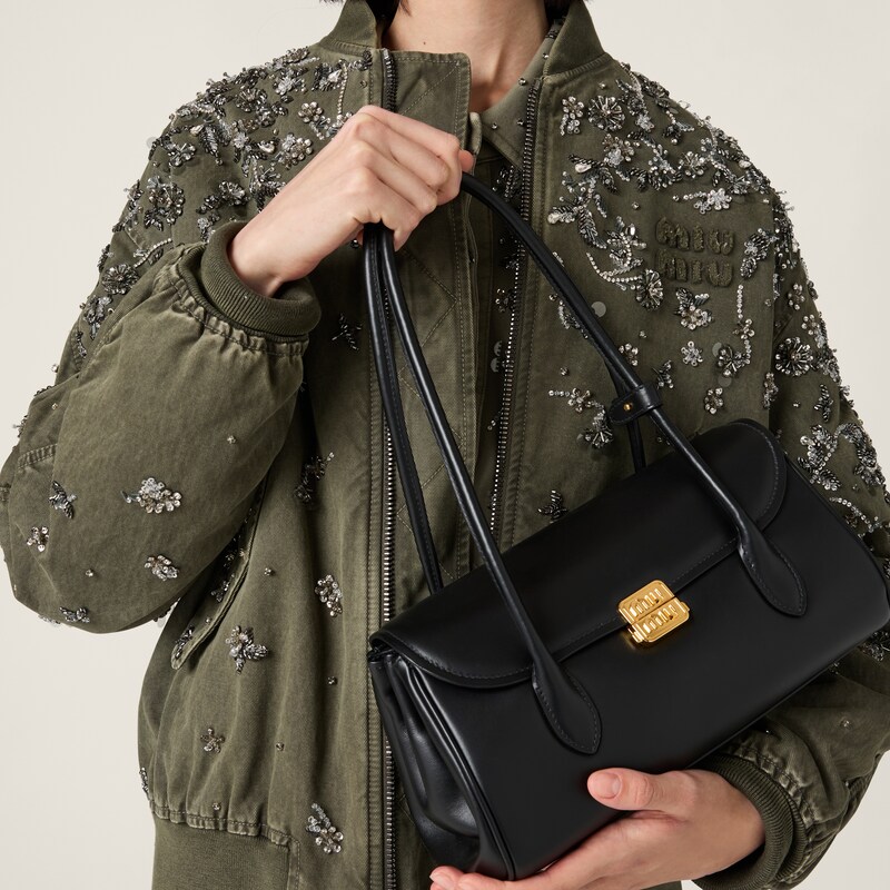 Garment-dyed gabardine bomber jacket