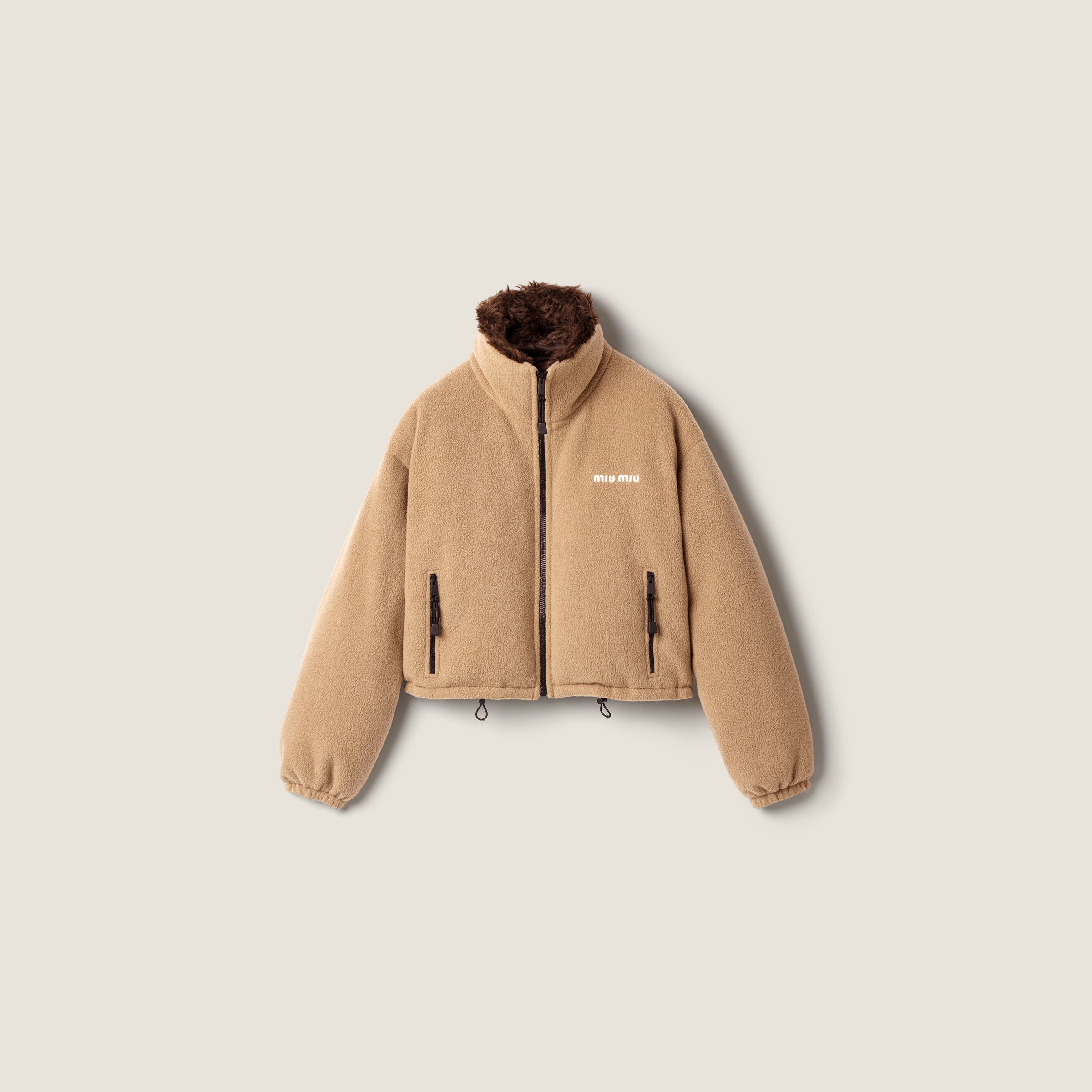Fleece down jacket