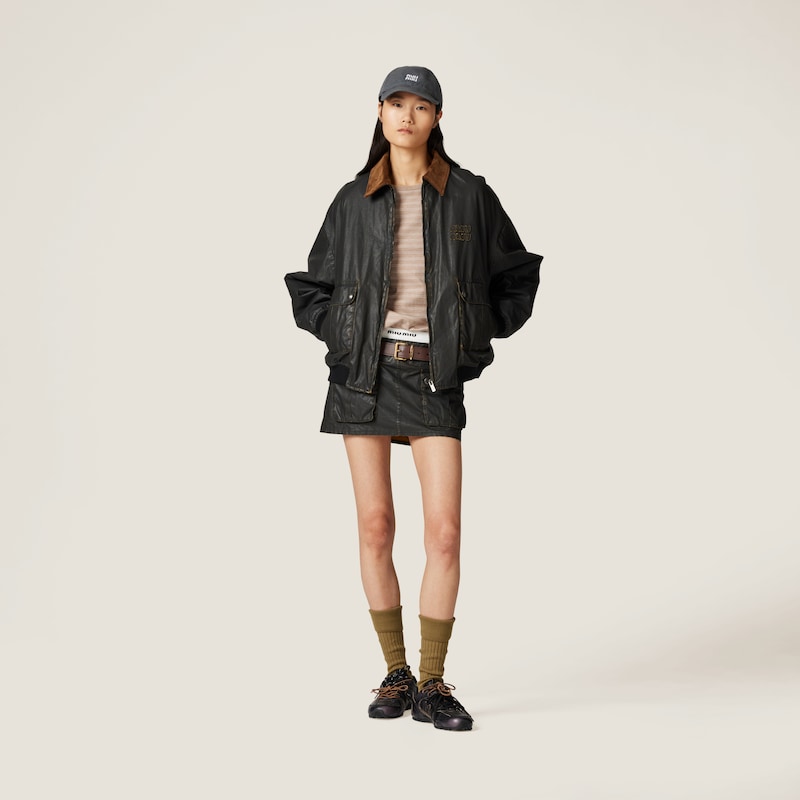 Bomber en popeline finition résine