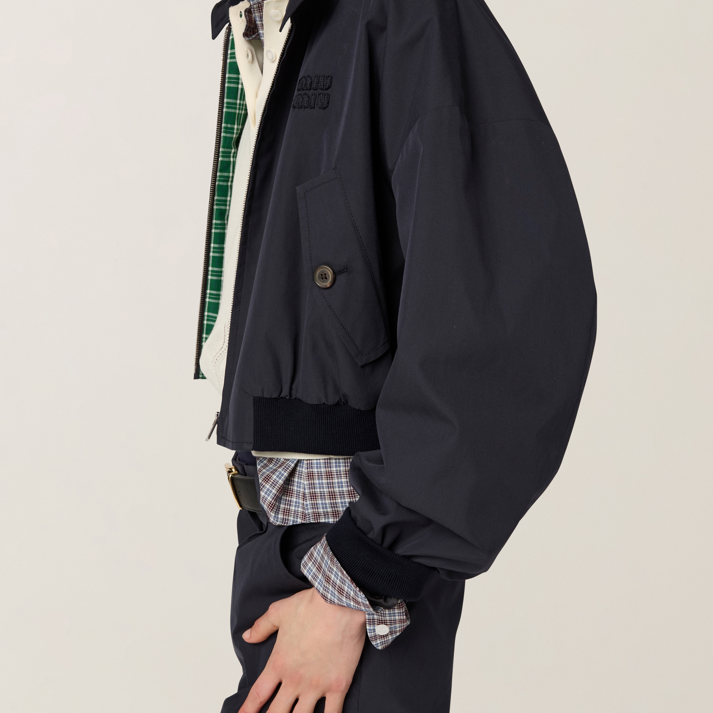 ダウンジャケット・コート MiuMiu Panama cotton blouson Miu Miu Panama Cotton Blouson Jacket | Saks Fifth Avenue