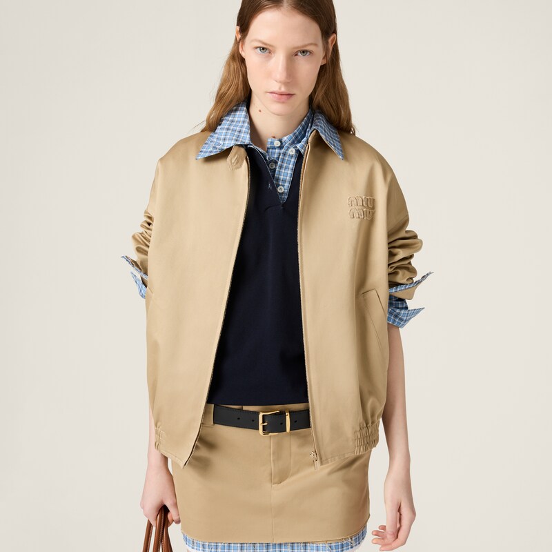 เสื้อแจ็กเก็ตบลูซงผ้าชิโน