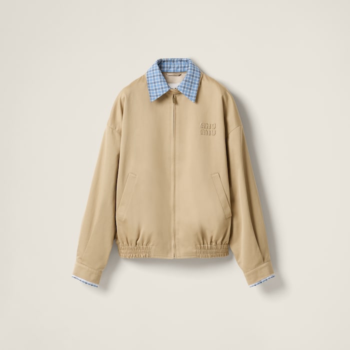 希少 MIU MIU ブルゾン ゴールドジップ ドロスト ダブルジップ XL 希少 MIU MIU ブルゾン ゴールドジップ ドロスト ダブルジップ