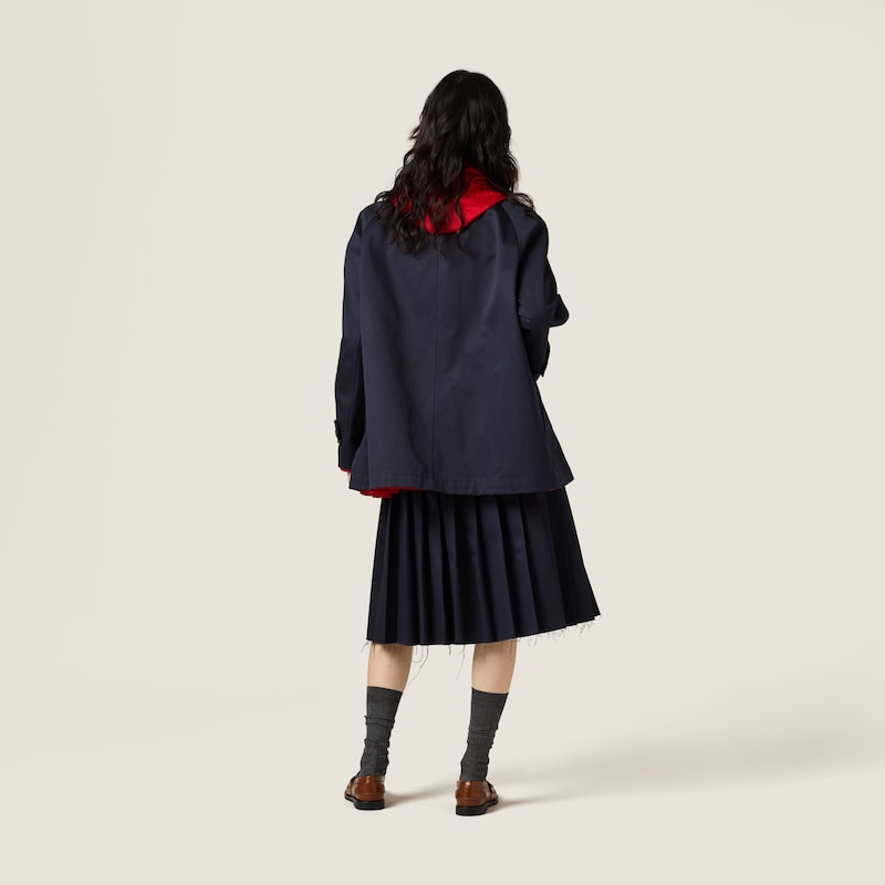 Reversible chino and technical pongé blouson jacket