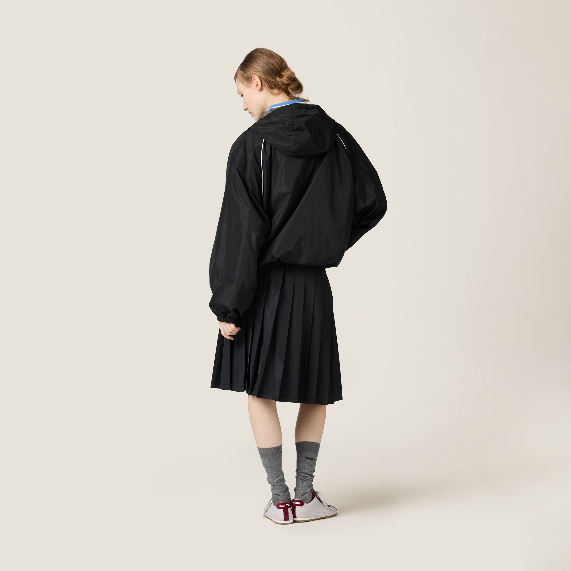 Miu Miu★テクニカルシルク ジップブルゾンジャケット 三越伊勢丹 | MIU MIU/ミュウミュウ通販 | テクニカルシルク