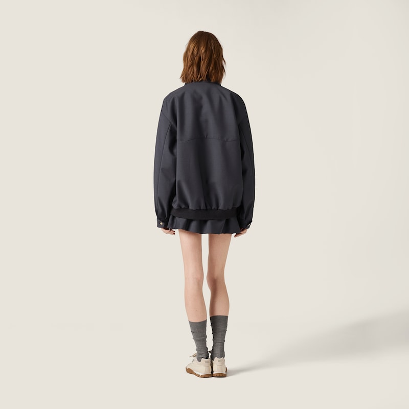 Blousonjacke aus gebondetem Kid Mohair und Jersey