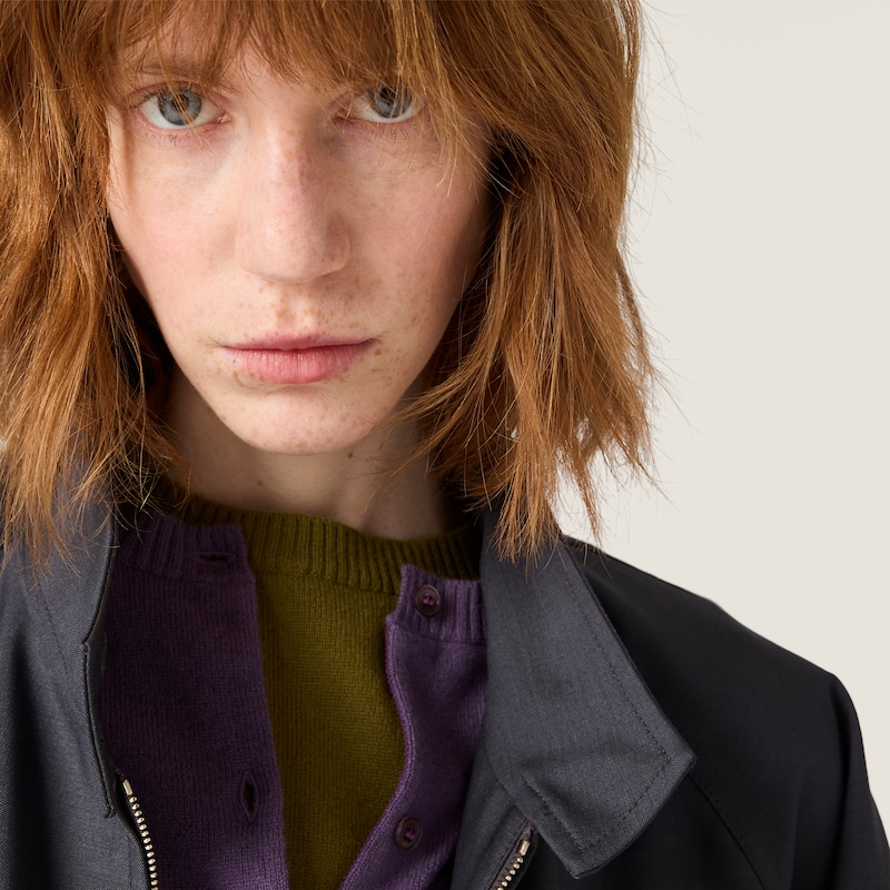 Blousonjacke aus gebondetem Kid Mohair und Jersey