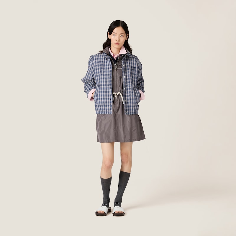 Blousonjacke aus kariertem Stoff