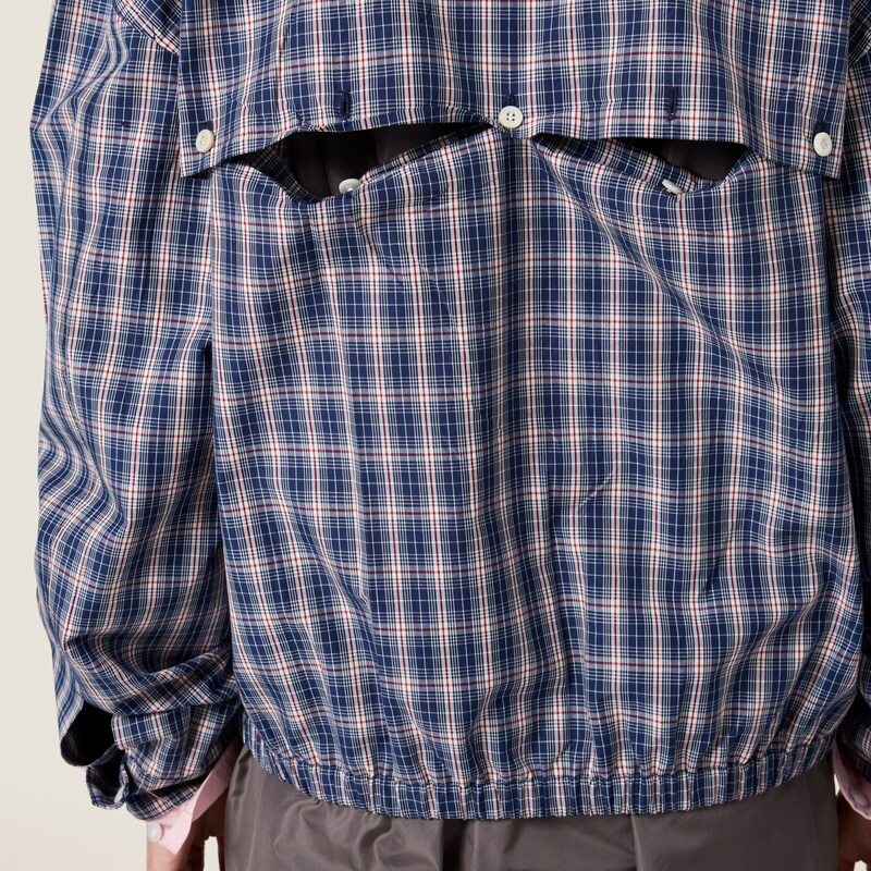 Blousonjacke aus kariertem Stoff