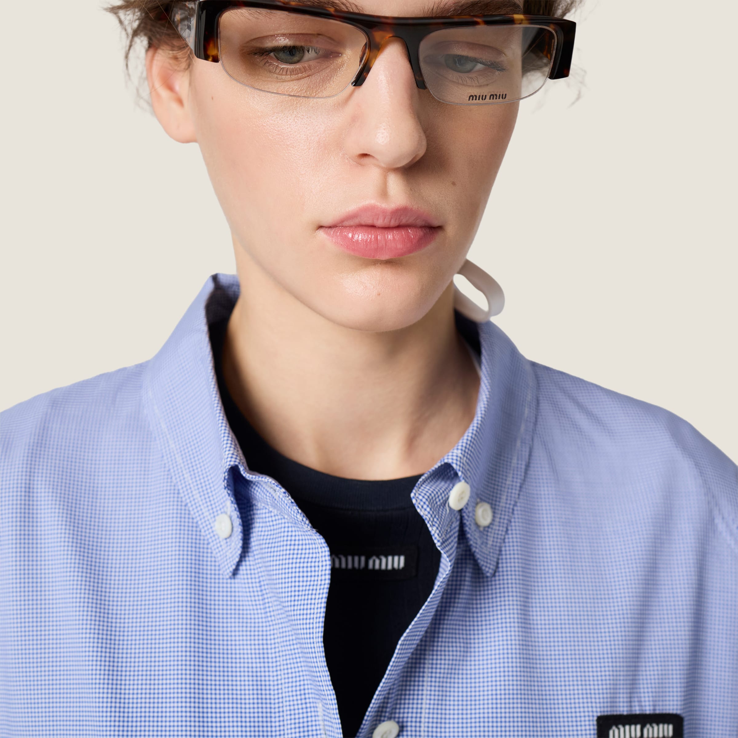 Gingham check blouson jacket - thumbnail 4