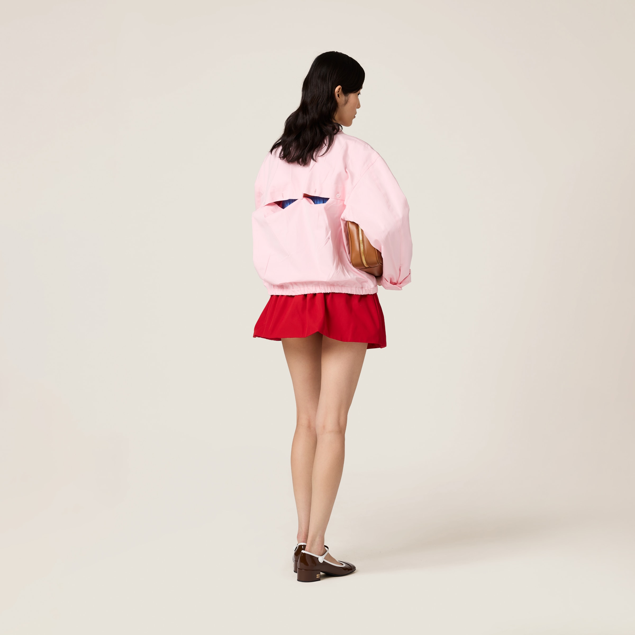 この時期大活躍≪Miu Miu≫ポプリンブルゾンジャケット pink ピンク ポプリン ブルゾンジャケット | Miu Miu