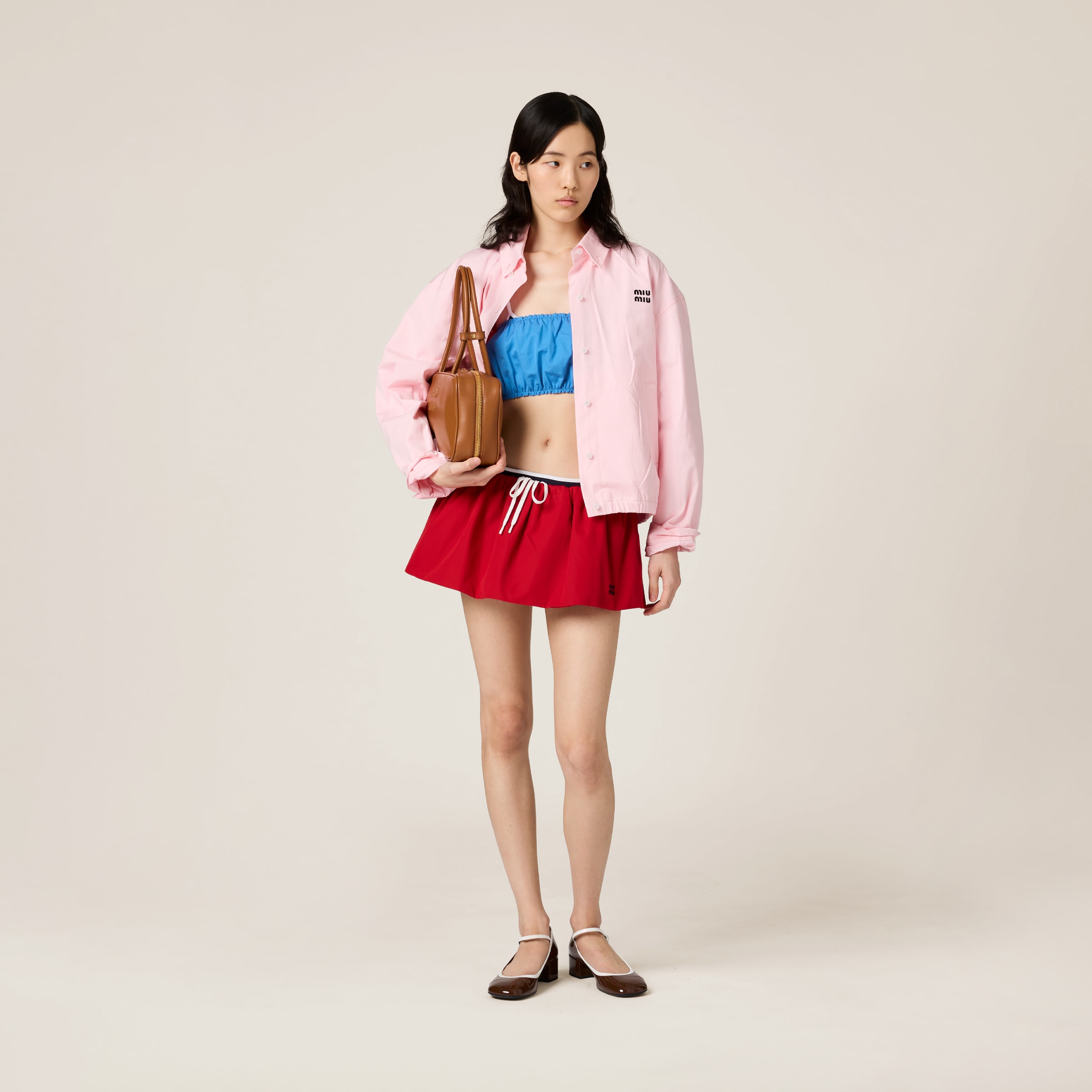 この時期大活躍≪Miu Miu≫ポプリンブルゾンジャケット pink ピンク ポプリン ブルゾンジャケット | Miu Miu