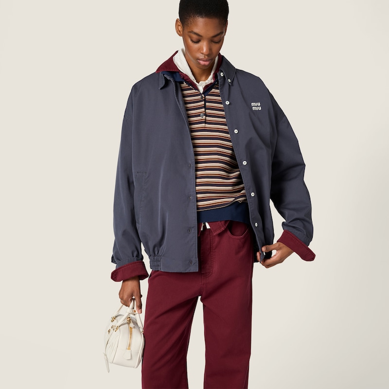 Old poplin blouson jacket