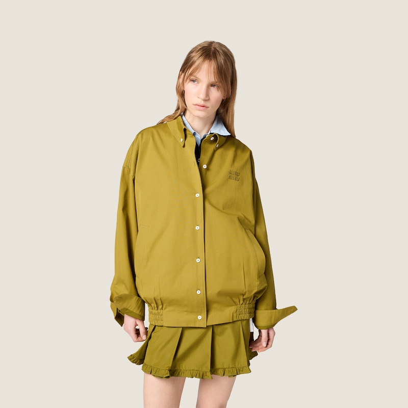 Poplin blouson jacket
