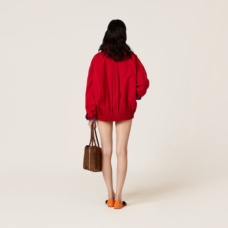 重磅府绸短夹克