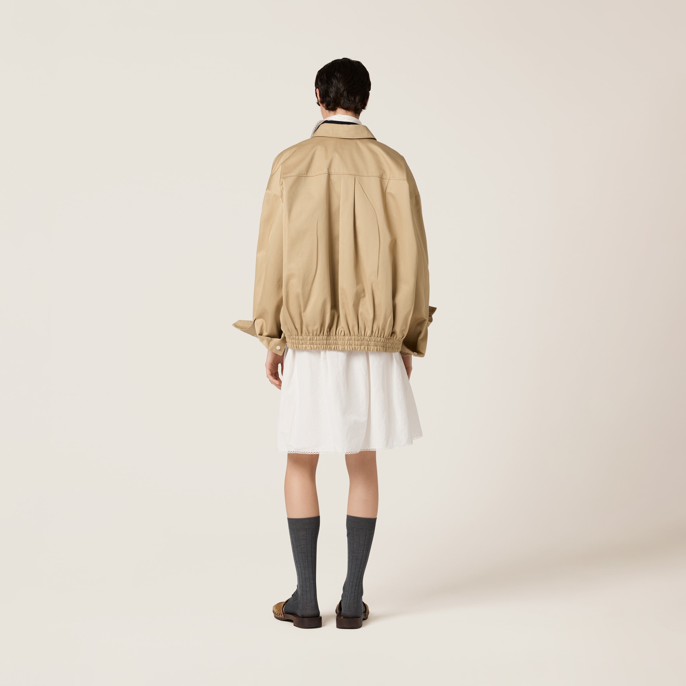 Miu Miu Chino Cloth Blouson Jacket In Cord